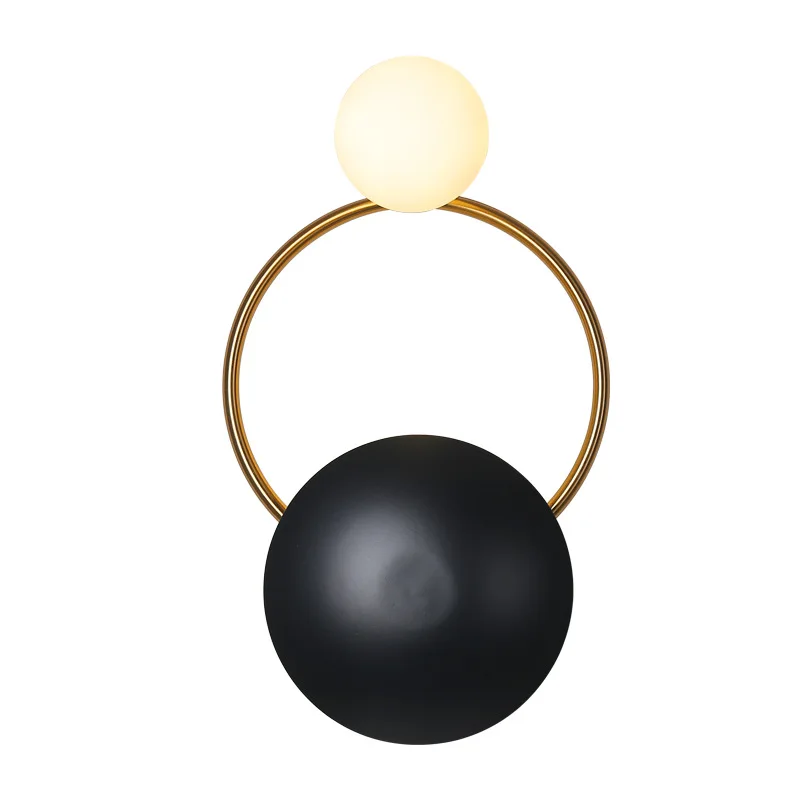 

Post-Modern Simple G4 Led Wall Lights High Quality Ironwork Glass Corridor Lamp Home Living Room Bedside Black Golden Luminaire