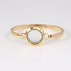 30mm 25mm Gold Color 316L Stainless Steel Screw Floating locket Bangle7/8 Inches Floating Charms Locket Bracelet Bangle Female 4