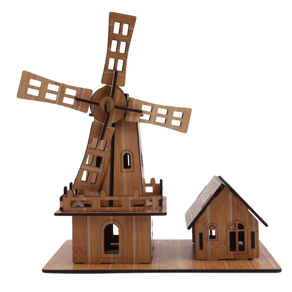 Деревянные игрушки DIY Дом Модель 3d Головоломка Развивающие игрушки для детей развитие мозга головоломки Пазлы для детей игрушки подарки