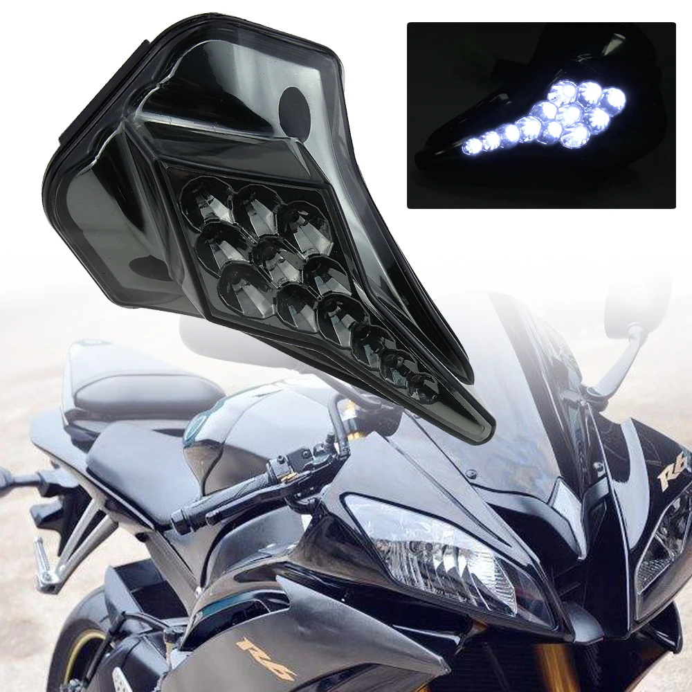 motocicleta frente centro marcador led piloto luz preto