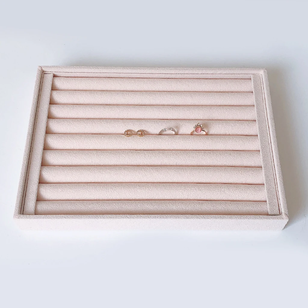 Removable Jewelry Display Cufflinks Organizer Box Earring necklace Tray Holder Storage Showcase jewelry storage case