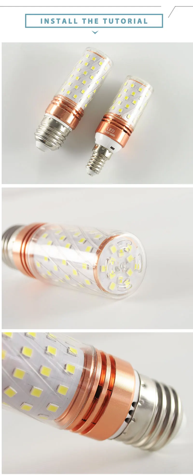 E27 E14 Светодиодный лампа светодиодный светильник 3 Вт, 6 Вт, 9 Вт, 12 Вт 16 Вт AC 220V 240V SMD2835Corn лампа светодиодный лампада Bombilla ампулы для домашнего украшения