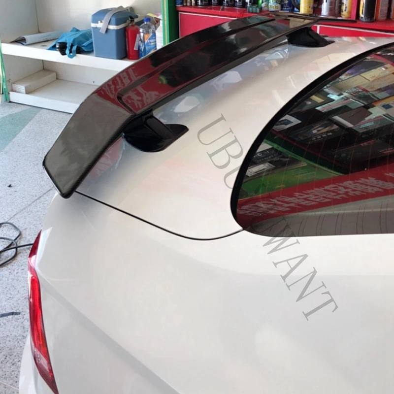 Универсальный спойлер Для Седана с тормозными огнями для Citroen C4 ABS пластик заднее крыло автомобиля спойлер багажника спортивный черный