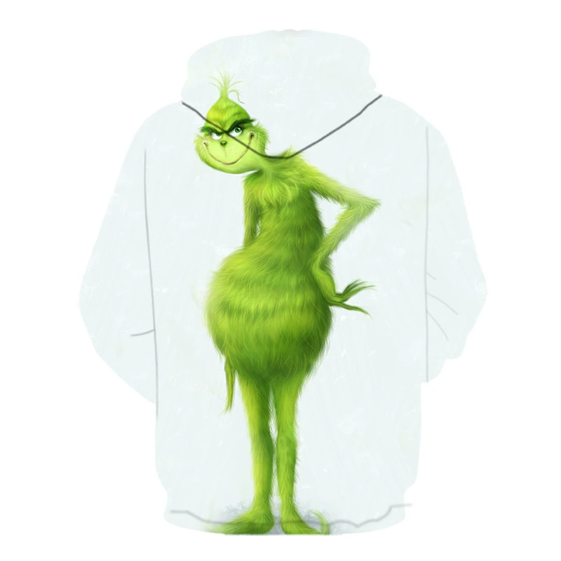 Новая мужская мода Grinch 3d толстовки Shrek рубашка Рождество забавная толстовка хип хоп Уличная 3d печать толстовки зеленая куртка