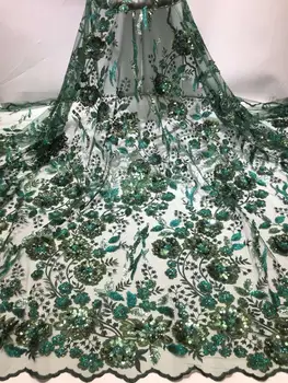 

African Lace Fabric For Wedding Dress 2020 High Quality French Sequins Lace Fabric Fashion Nigerian Lace Fabric