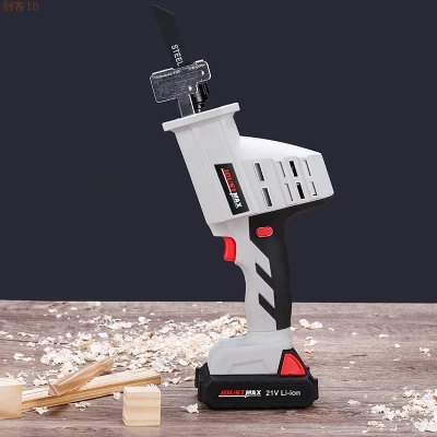 

21V Portable Charging Cordless Electric Li-Ion Reciprocating Saw Wood Metal Saws Cutting Tool W/ 2 Blades Power Tools