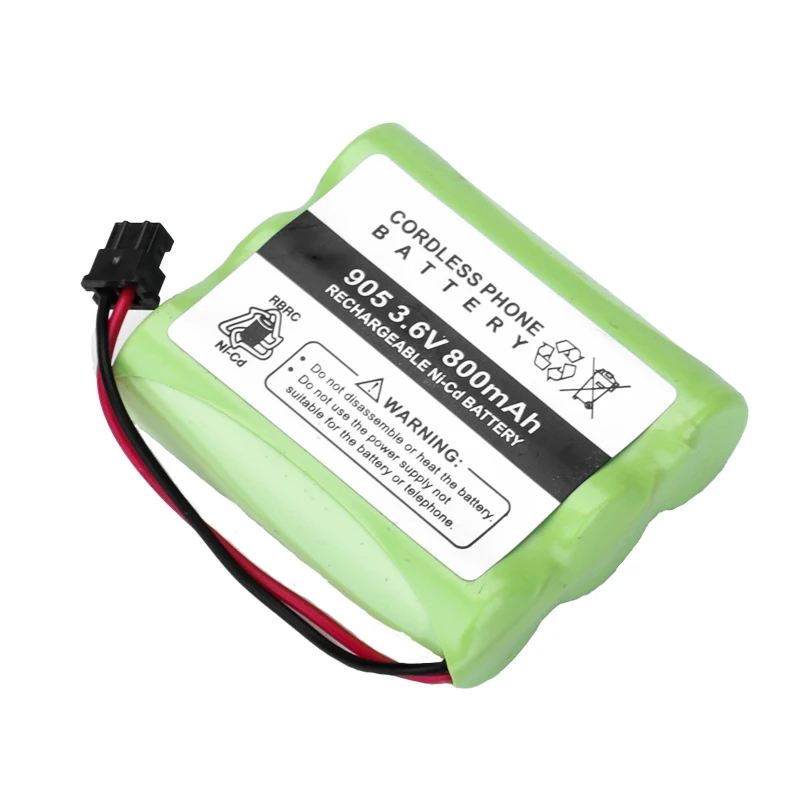 2PCS 3.6V 800mAh Ni CD Cordless Phone Battery BT 905 Replacement Pack