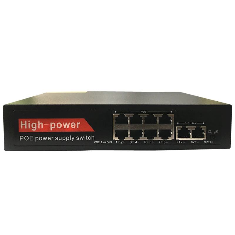 52V POE коммутатор Ethernet 24 Порты сети 10/100 Мбит/с Порты IEEE 802,3 AF/AT IP Камера Беспроводной AP сетевой коммутатор gigabit встроенный Мощность