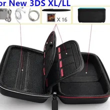 Для Nod NEW 3DS LL/XL большой жесткий чехол для переноски путешествия оболочка сумка карман W/игровой картридж Чехол держатель подходит настенное зарядное устройство