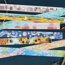 Серия "великие художники", цветная маскирующая лента васи, бумажные наклейки для скрапбукинга, Канцелярские Декоративные ленты