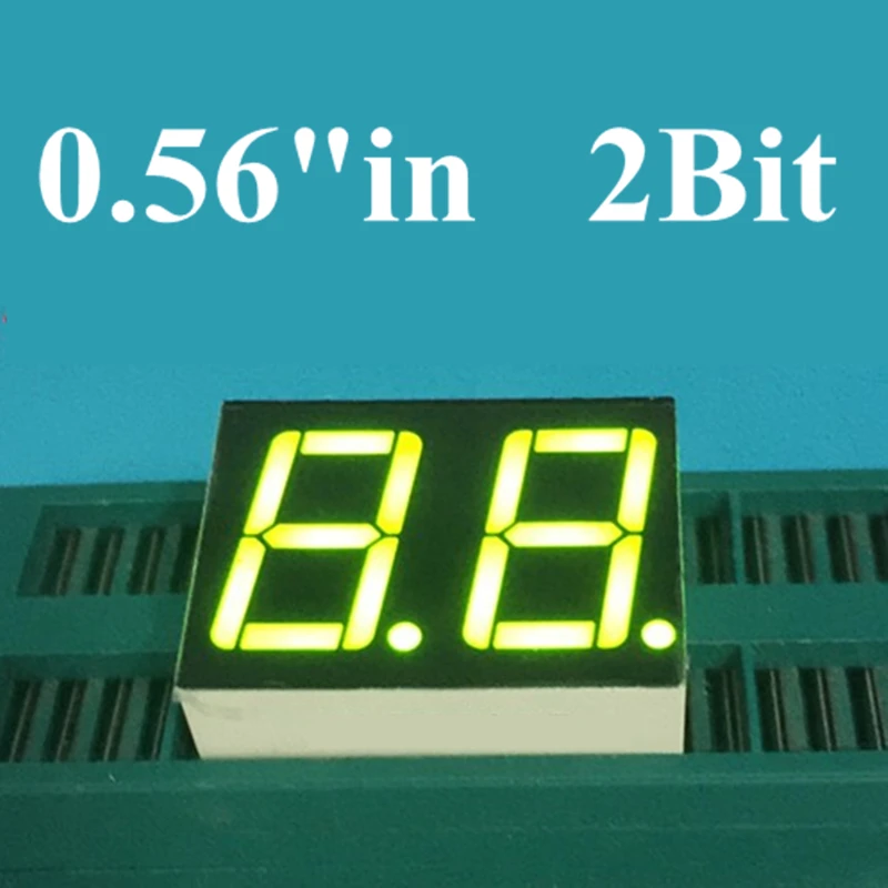 20pcs Green 0.56" 0.56in LED Display Digital Tube 10 Pin 2 Bit 7 Segment Common cathode/anode