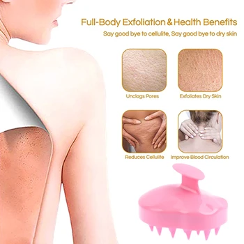 

8styles Hairbrush Soft Styling Tools Comb Handheld Spa Massage Hair Comb Silicone Scalp Shampoo Massage Brush Shower Bath Comb