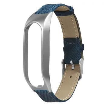 

Vintage Leather Denim Canvas Bracelet Watch Band Metal Case Wristband Strap Replacement for Tomtom Touch Smart Watch Accessories