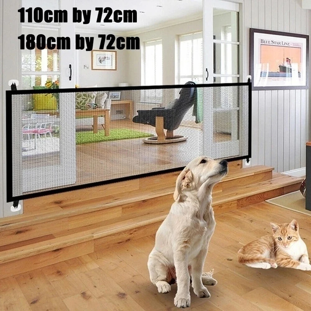Vallas de barrera para mascotas, Portable, plegable, malla transpirable