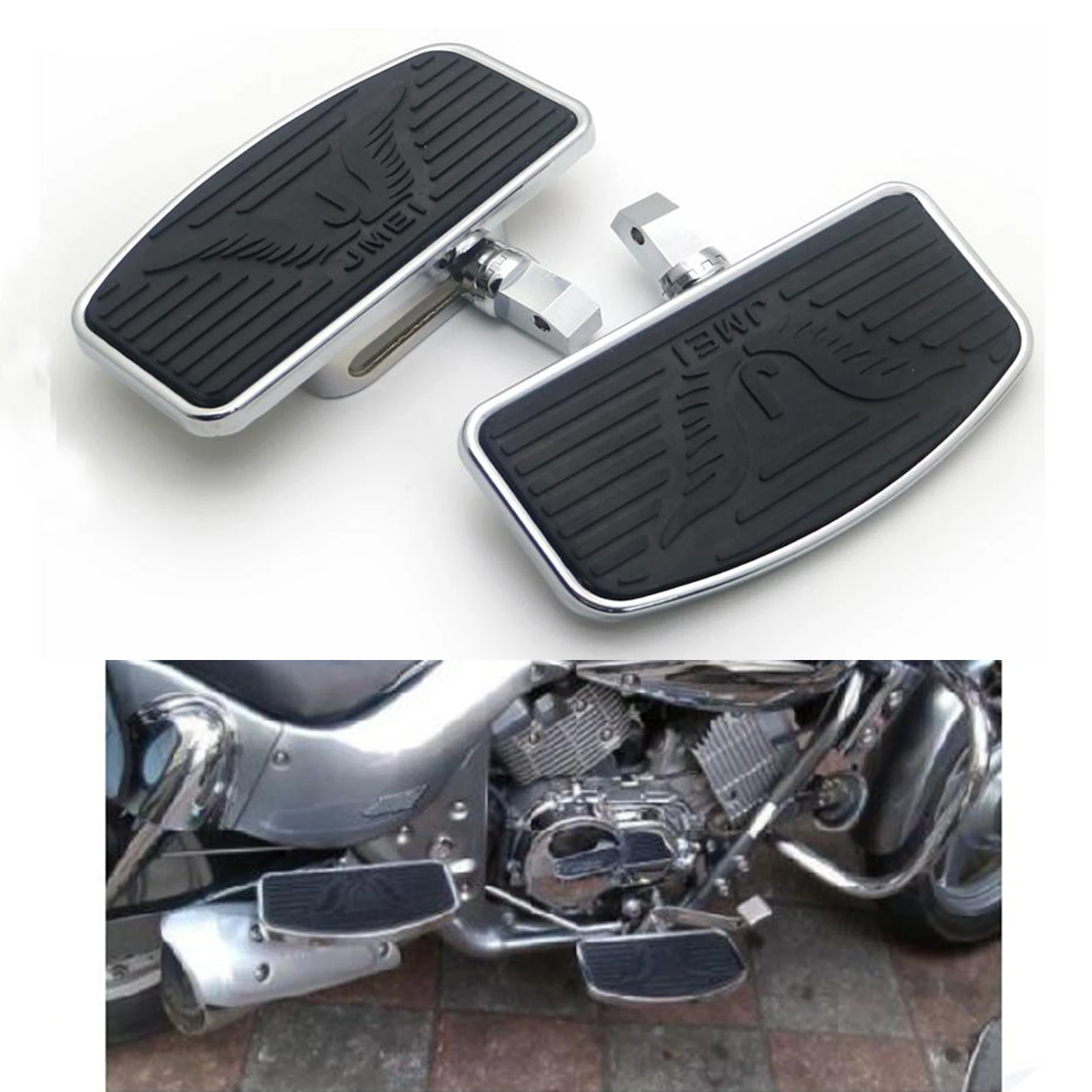 Motorcycle Rear Footboard Foot Pegs Footrest for SUZUKI VL400 VL800 Honda VTX1300 VTX1800 Passenger Peg | Автомобили и мотоциклы