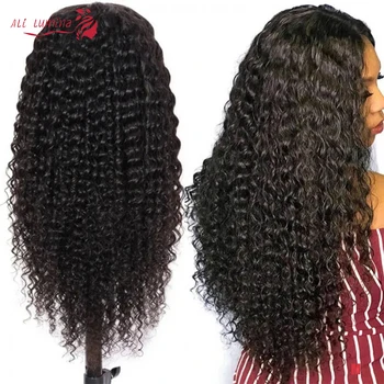 

Deep Wave Wig Peruvian Lace Front Human Hair Wigs Pre plucked Hairline 180% Density 10-30 Remy Natural Lace Wigs For Black Women