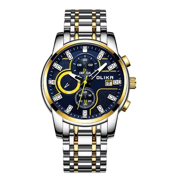 

Relogio Masculino OLIKA Mens Watches Top Luxury Brand Men Sports Watches Chronograph Date Multifunction Watches Military Watch