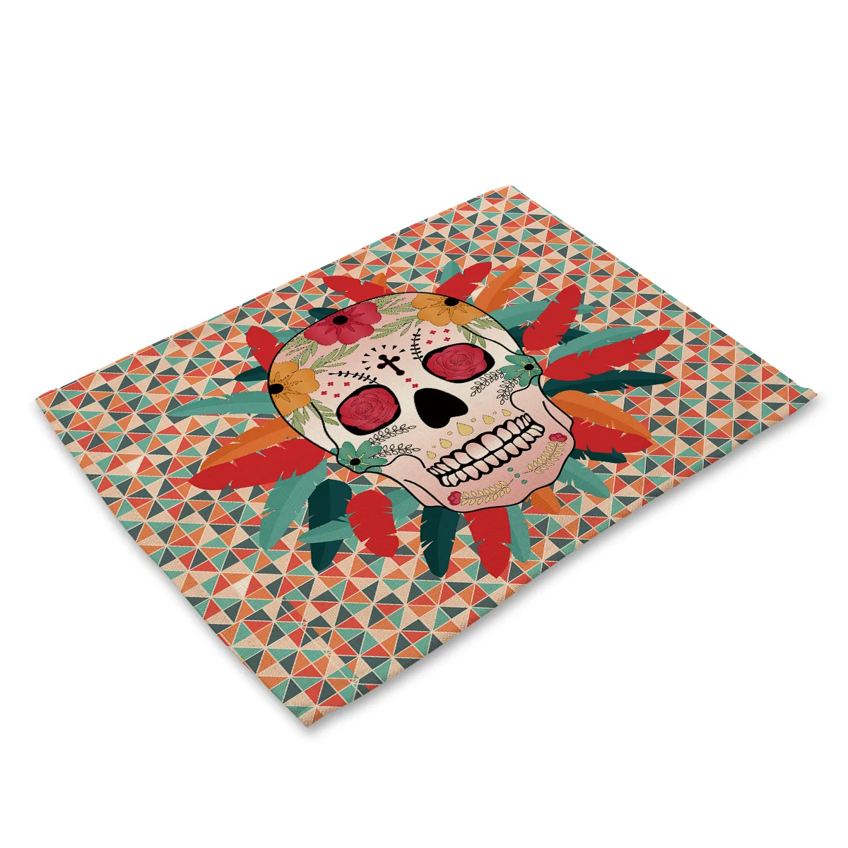 Punck Skull 08 Мультфильм Punck череп столовые приборы для обеденного стола подставки для напитков набор барный ящик коврик Чай Вечерние кухонные аксессуары украшения дома - Цвет: Punck Skull 08