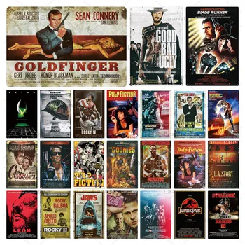 

Tin Signs Plaque Metal Movie Alien Pulp Fiction Metal Sign Wall Decor For Man Cave Bar Pub Club Iron Painting Decorative Plate