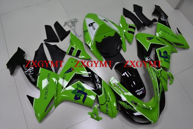 COMPRESSION mold Наборы для тела ниндзя ZX 10r 2006-2007 Пластик Обтекатели ZX10r 2006 зелено-черные Обтекатели ниндзя ZX 10r 2007 - Цвет: COMPRESSION mold