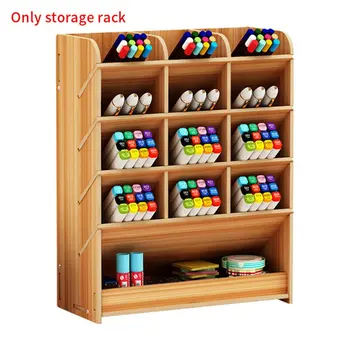 

Multi-function Wooden Desktop Pen Holder Office School Storage Case Desk Pen Pencil Organizer Storage Container
