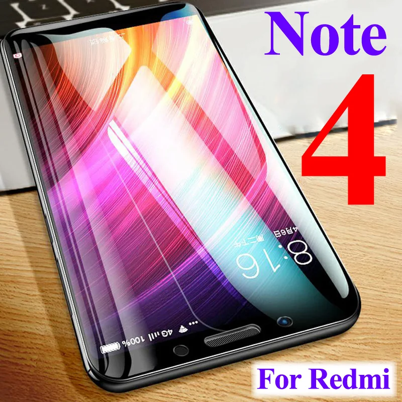 9H Tempered Glass For Xiaomi Redmi Note 5 4 4X Pro Global Full Cover Protector 3 3S plus 5A 4A Tougehened Screen Fim | Мобильные