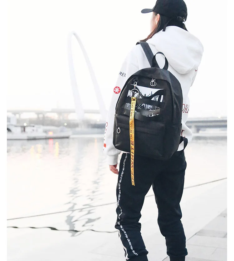 Harajuku хип хоп мужской рюкзак школьные сумки для подростков печать дизайнерский рюкзак унисекс Выкл путешествия белый студенческий граффити Сумки