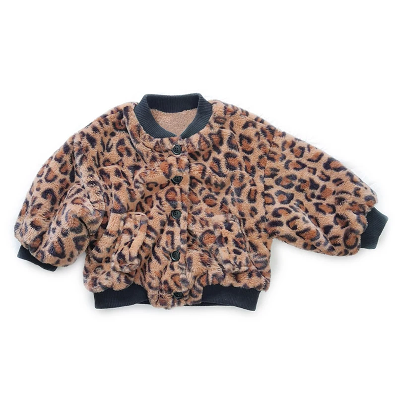 Leopard Babyinstar/Новая леопардовая Вельветовая куртка От 2 до 7 лет зимнее пальто для маленьких девочек детская зимняя куртка пальто для маленьких девочек зимняя одежда для маленьких девочек - Цвет: Leopard