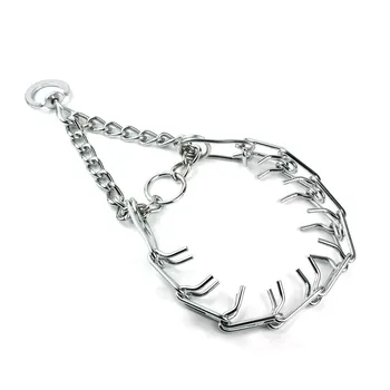 

Pet Dog Metal Pinch Training Chain Collar Adjustable Prong Pinch Choke Chain Large Dog Outdoor Training Stimulation Collar