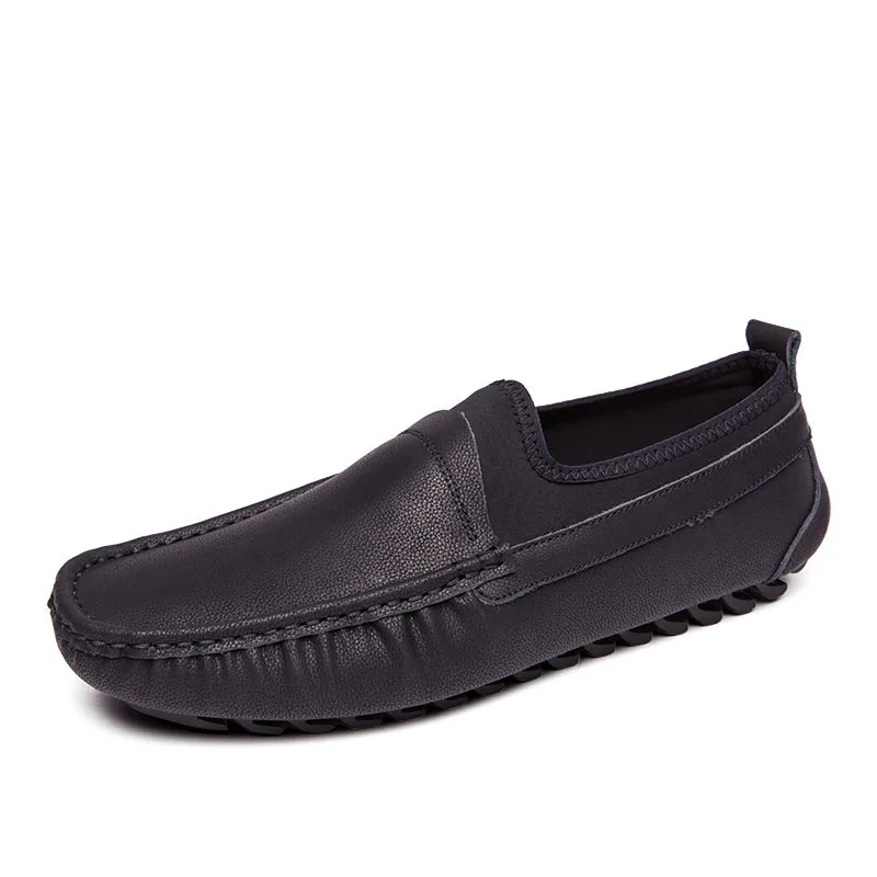 Повседневные лоферы; Мужская обувь; коллекция года; брендовые осенние мокасины; Мужская обувь для отдыха на плоской подошве; обувь для водителей; мужские дизайнерские мокасины; Цвет Черный - Цвет: syxy-917-Black