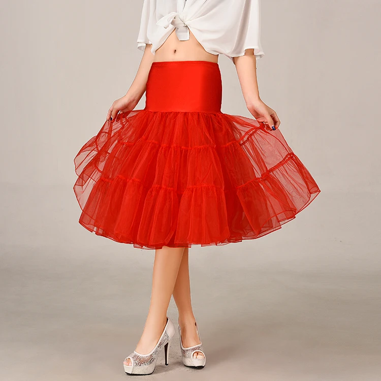 Beauty-Emily короткая белая Нижняя юбка тюль для нижней юбки платье Свадебные аксессуары мягкий кринолин разных цветов для свадебного платья - Цвет: Red