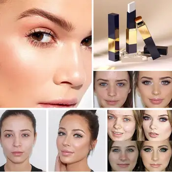 

Double Head Concealer Stick Foundation Makeup Full Moisturizer Primer Concealer Base Hide Face Contour Blemish Coverage Cre F6U2