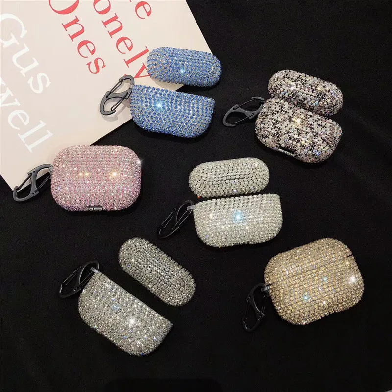 Luxury Glitter Diamond Bluetooth Headset Hard Case Cover for Airpods Pro Airpod 3 Air Pods Wireless Charging Box Accessories | Электроника