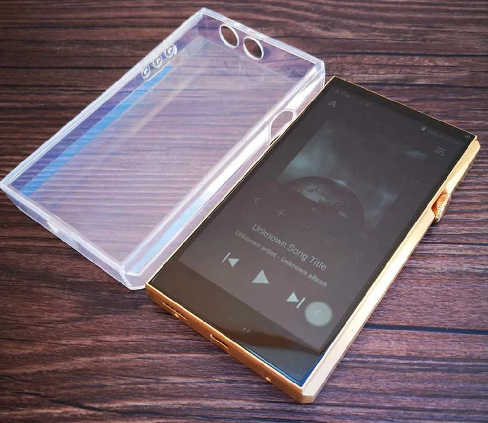 Мягкий прозрачный чехол из ТПУ с прозрачным покрытием для Iriver Astell& Kern SP1000 с защитой переднего экрана из закаленного стекла