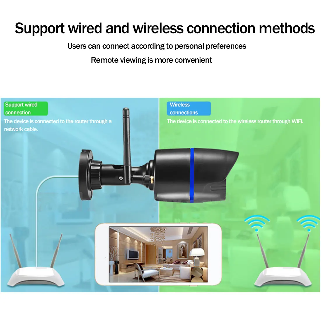 1080P HD Bullet камера IP камера беспроводная камера безопасности wifi домашняя детская камера ночного видения для наружного наблюдения водонепроницаемая