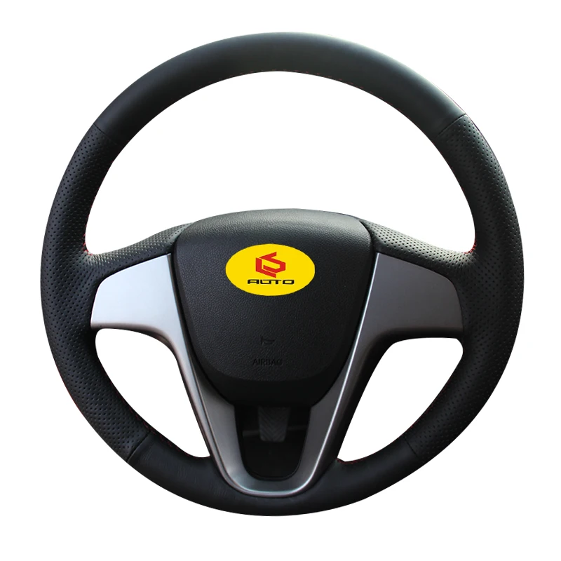 Braid On The Steering Wheel Cover For Hyundai Solaris (ru) 20102016