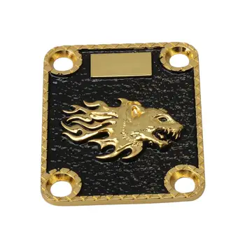 

Yibuy Zinc Alloy Dragon Pattern Neck Plate for Electric Guitar DIY Replacement