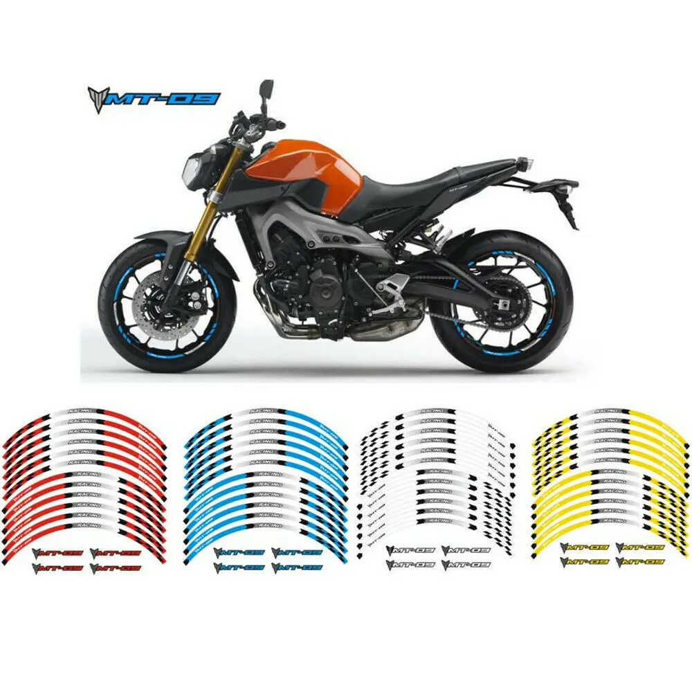 

17" Rim Stripes Wheel Decals Tape Stickers For YAMAHA MT-09 MT09 2013-2021