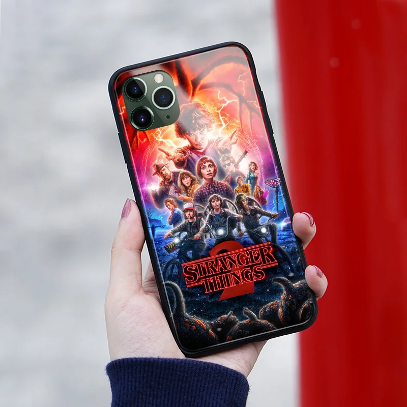 Stranger Things 2 постер мягкий силиконовый стеклянный чехол для телефона чехол для iPhone 6 6s 7 8 Plus X XR XS 11 Pro max