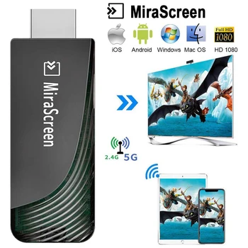 

WiFi Display Dongle 5G/2.4G Wireless Display Receiver Full HD 1080P HDMI Miracast for Smartphones Laptops to HDTV Projector