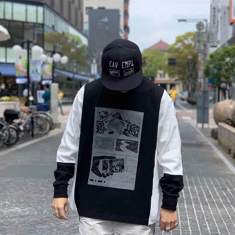 CAV EMPT футболки мужские лучшее качество Повседневная футболка Топ Тройники футболка весна осень уличная одежда