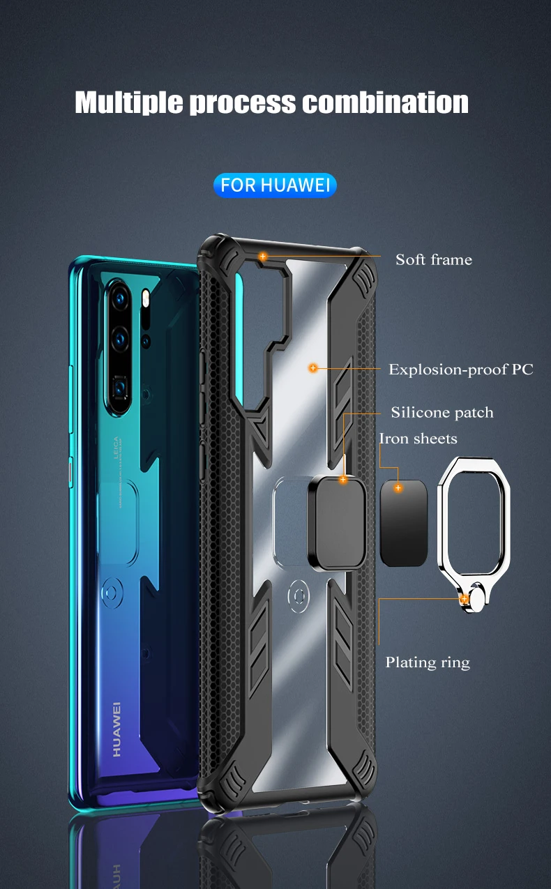 Ikrsses для huawei P30 Pro автомобильный чехол с магнитным кольцом для huawei P30 lite Nova 4e 360 чехол с защитой от падения