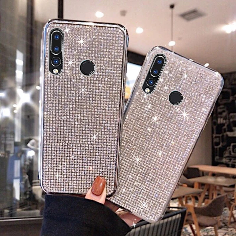 Роскошный Блестящий Алмазный чехол для телефона etui huawei nova 4 4e модные украшения