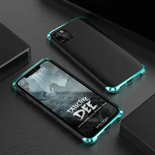 Броня металлический каркас Жесткий Чехол для iphone 11 Pro MAX чехол Мягкие силиконовые противоударные чехлы для iphone 11 Pro Coque для iphone 11 чехол