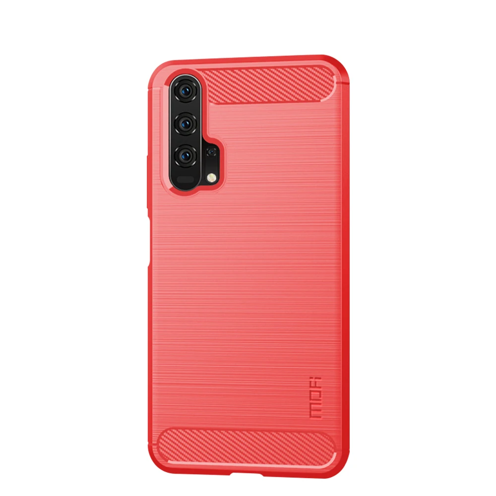 Красный MOFi для huawei Nova 5T чехол Роскошный Мягкий ТПУ силиконовый чехол для телефона задняя крышка для huawei Nova 5T - Цвет: Красный