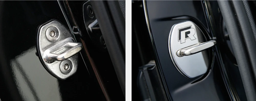 Автомобильный Стайлинг дверной замок крышка для V. w Polo Golf 7 6 5 Passat B5 B6 B7 B8 CC Polo Tiguan R. Line автомобильные аксессуары