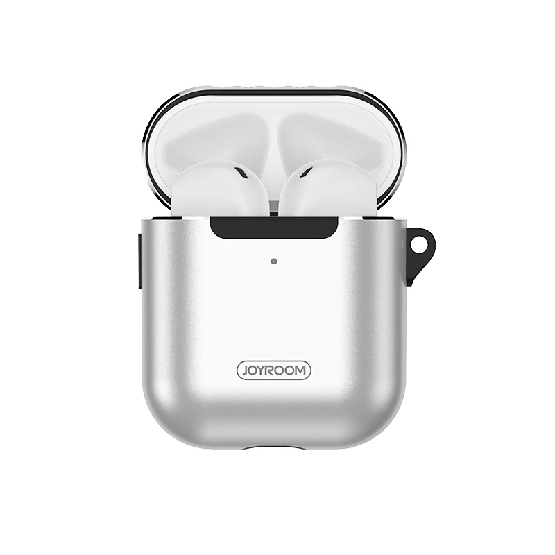 JOYROOM металлический чехол для наушников sillicone защитный чехол для airpods1/2 - Цвет: Серебристый