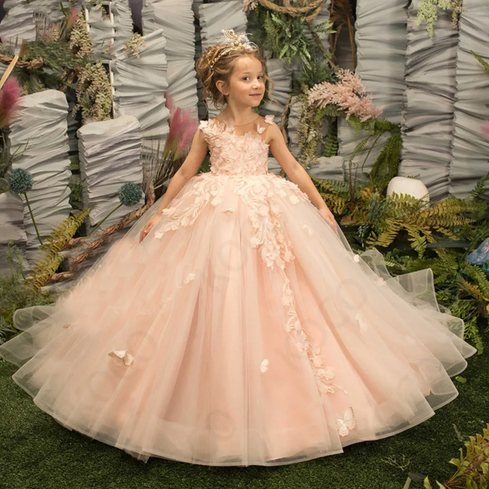 Dressy Daisy Girls' Empire Waist Wedding Flower Girl Dresses Pageant Party Ball Gown Special Occasion Outfit Formal Wear 