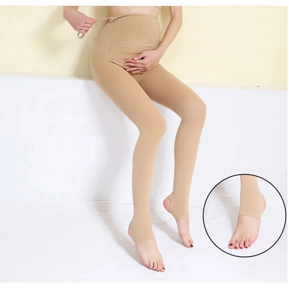 Pregnant women's pants thick leg warmers adjustable winter high waist large size elastic
