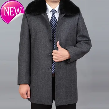 

wool Winter men's raincoats, business fashion coats, thick, thin windbreaks,